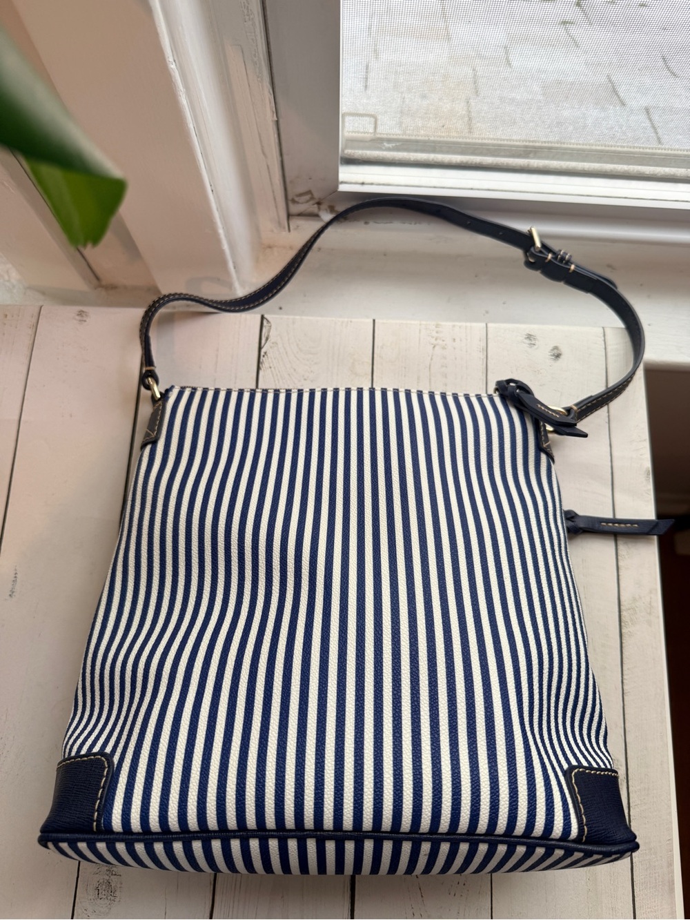 Dooney & Bourke | Nautical Navy and White Striped Crossbody - Picture 7 of 16